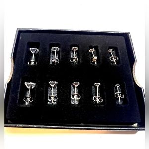 5 Pairs Stud Earrings Set, Hypoallergenic Cubic Zirconia 316L Earrings Stainless
